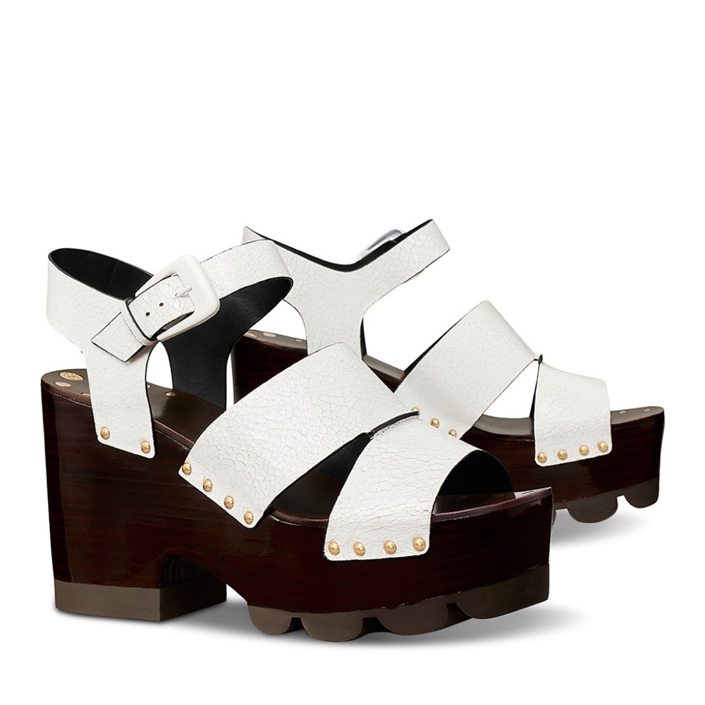 NWT Tory Burch Women’s Studded Clog Platform Sandals /  size 8